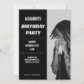 Invitation Photo monochrome moderne (Devant)