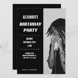 Invitation Photo monochrome moderne