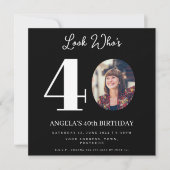 Invitation photo Montage fête d'anniversaire 40 ans (Devant)