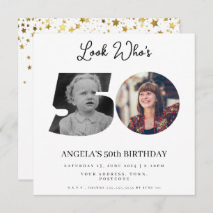 Invitation photo Montage fête d'anniversaire 50 ans