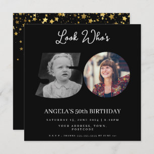 Invitation photo Montage fête d'anniversaire 50 ans