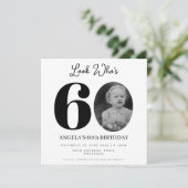 Invitation photo Montage fête d'anniversaire 60 ans (Debout devant)