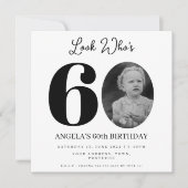Invitation photo Montage fête d'anniversaire 60 ans (Devant)