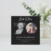 Invitation photo Montage fête d'anniversaire 70 ans (Debout devant)