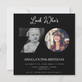 Invitation photo Montage fête d'anniversaire 70 ans (Devant)