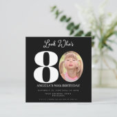 Invitation photo Montage fête d'anniversaire 80 ans (Debout devant)