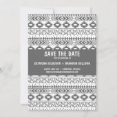 INVITATION PHOTO MOTIF AZTEC ENREGISTRER LA DATE ANNONCE (Dos)