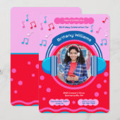 Invitation photo musicale (Devant / Derrière)