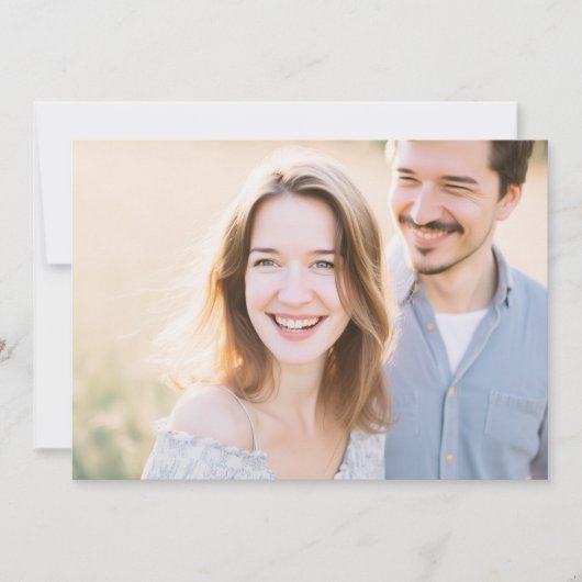 Invitation Photo Naturel Beige Joyeux (Devant)