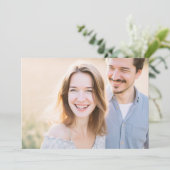 Invitation Photo Naturel Beige Joyeux (Debout devant)