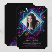 Invitation photo Neon Lights (Devant / Derrière)