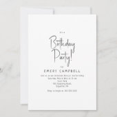 Invitation Photo neutre pour les femmes C'est une fête d'anni (Devant)