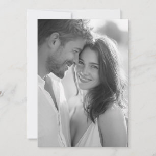 Invitation Photo noir et blanc affectueux