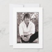 Invitation Photo noire et blanche d'invitation de partie de (Dos)