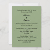Invitation Photo Nothing Fancy Just Love Wedding Reception   (Dos)