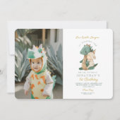 Invitation Photo Notre Petit Dragon Premier anniversaire (Devant)