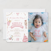 Invitation Photo Nutcracker Hiver 1er anniversaire (Devant)