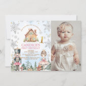 Invitation Photo Nutcracker Land of Sweets 1er anniversaire (Devant)