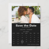 Invitation Photo officielle minimaliste Noir Enregistrer la d (Devant)