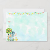 Invitation Photo Offre d'anniversaire de ferme Animaux de fer (Dos)