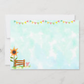 Invitation Photo Offre d'anniversaire de ferme Animaux de fer (Dos)