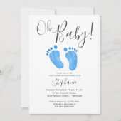 Invitation Photo Oh Baby Boy Baby shower (Devant)