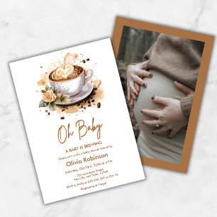 Invitation Photo Oh Bébé Un Bébé est en Train de Préparer du