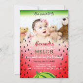 Invitation Photo One dans un Melon 1er anniversaire (Devant)