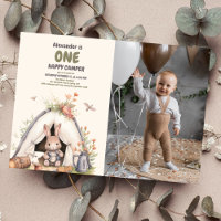 Photo One Happy Camper Woodland 1er anniversaire