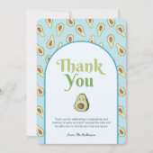 Invitation Photo Onederful Avocado 1st Birthday ThankYou Card (Devant)