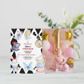 Invitation Photo Onederland Alice au pays des merveilles 1er  (Debout devant)