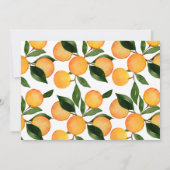 Invitation Photo Orange de la fille Little Cutie Premier anni (Dos)