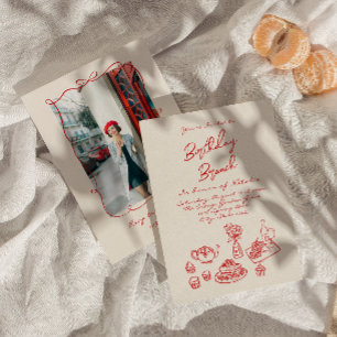 Invitation Photo originale tirée à la main Brunch