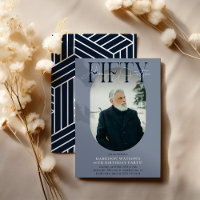 Photo Ovale moderne et signature 50e anniversaire