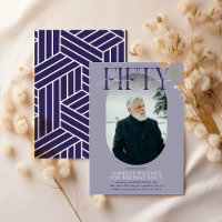 Photo Ovale moderne et signature 50e anniversaire