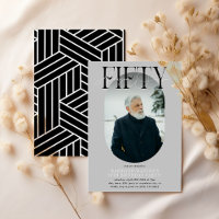 Photo Ovale moderne et signature 50e anniversaire