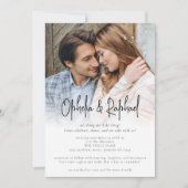Invitation Photo Overlay Script informel QR Code Boho Mariage (Devant)