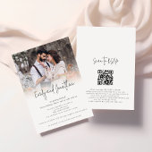 Invitation Photo Overlay Script informel QR Code Mariage