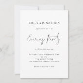 Invitation Photo Overlay Script QR Soirée Mariage (Devant)