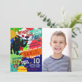 Invitation Photo Paintball Anniversaire Invitation, Paintball (Debout devant)