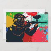 Invitation Photo Paintball Anniversaire Invitation, Paintball (Dos)