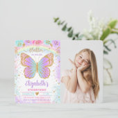 Invitation photo papillon (Debout devant)
