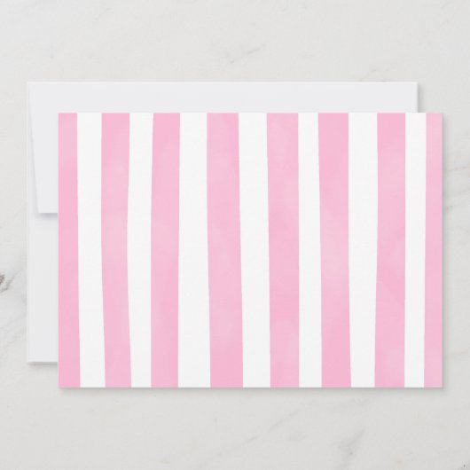 Invitation photo papillon aquarelle rose (Dos)