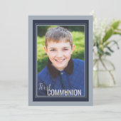 Invitation photo parfaitement encadrée (Debout devant)