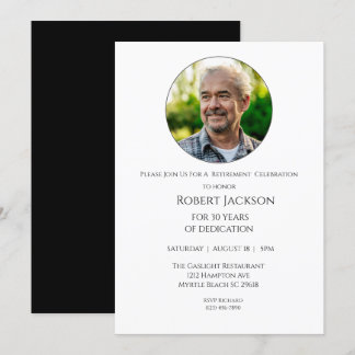 Invitation Photo Parti de la retraiteInvitation de fête