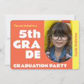 Invitation Photo Parti d'obtention du diplôme de l'école prim (Devant)