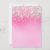 Invitation Photo Parties scintillant rose 13e anniversaire (Dos)