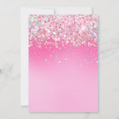 Invitation Photo Parties scintillant rose 5e anniversaire (Dos)