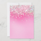 Invitation Photo Parties scintillant rose 6e anniversaire (Dos)