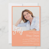 Invitation Photo Peach 40e Anniversaire (Devant)